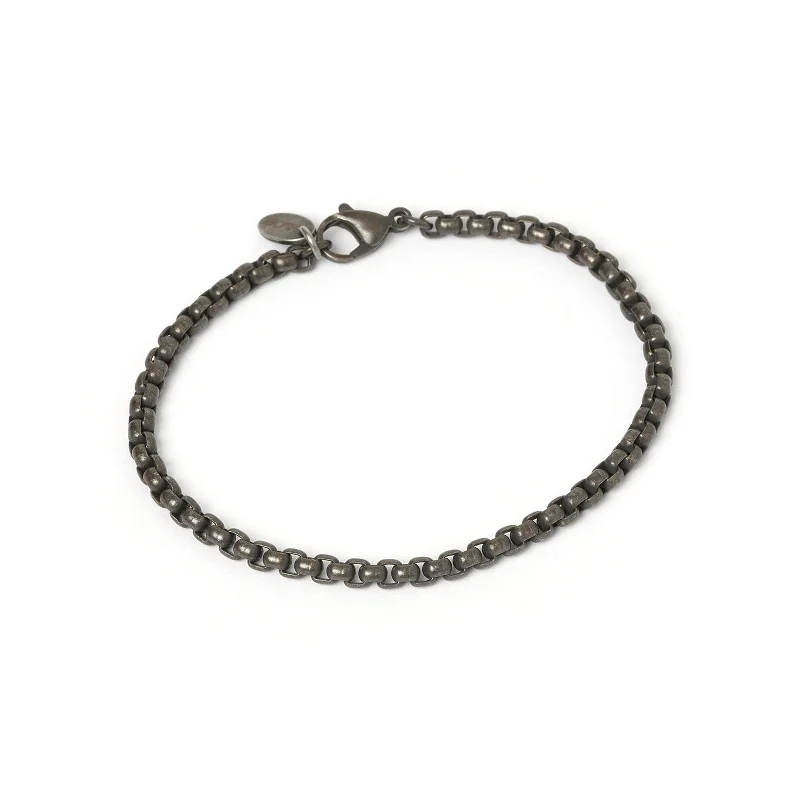 gold mesh bangle bracelet Elijah Men's Chain Bracelet