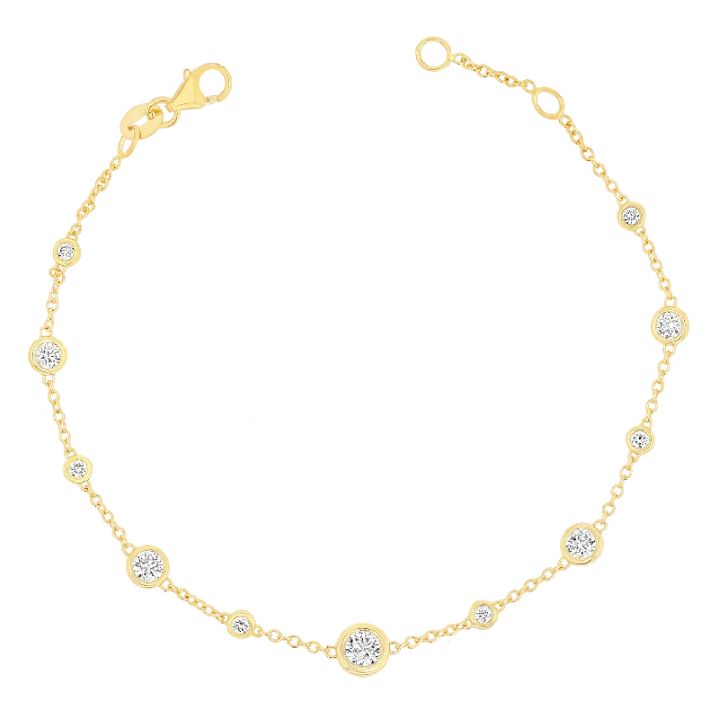 custom engraved infinity necklace Endless Diamond Strand Bracelet
