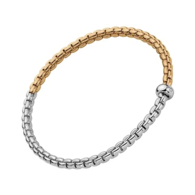 genuine ruby ring women Fope 18k Gold Eka Flex'it Two-Tone Mesh Bracelet