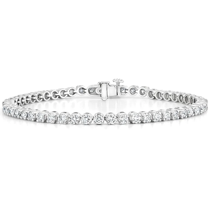 delicate floral wedding band Forevermark White Gold 6.84 Cttw. Diamond Tennis Bracelet