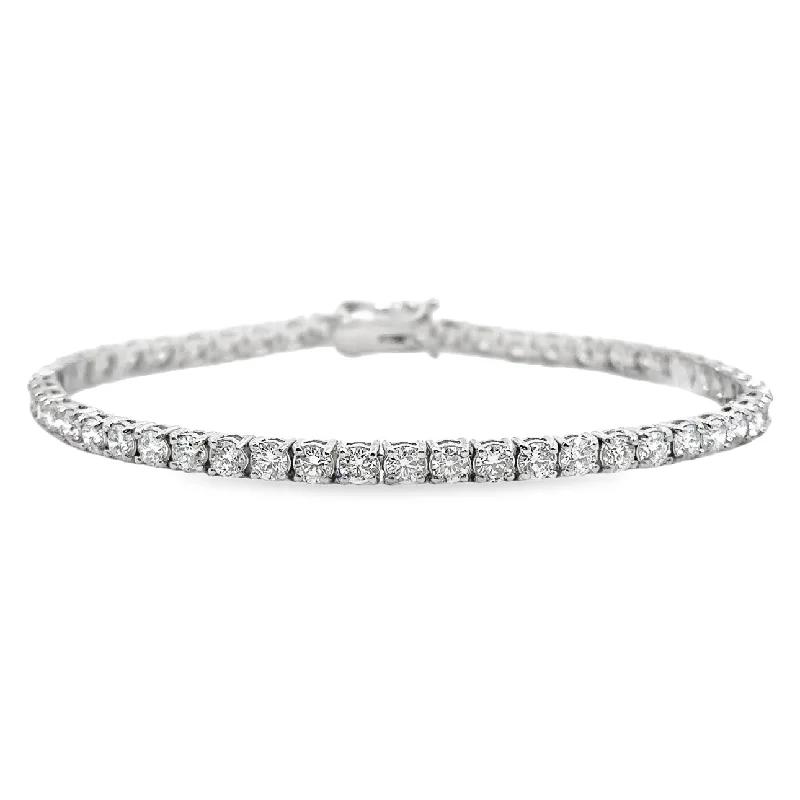 handmade braided anklet Forevermark White Gold 5.09 Cttw. Diamond Tennis Bracelet