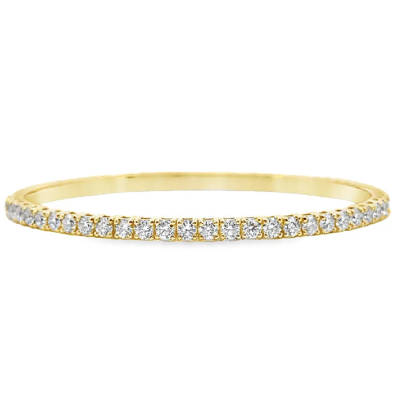 personalized engraved signet ring Forevermark Yellow Gold Diamond Bangle Bracelet