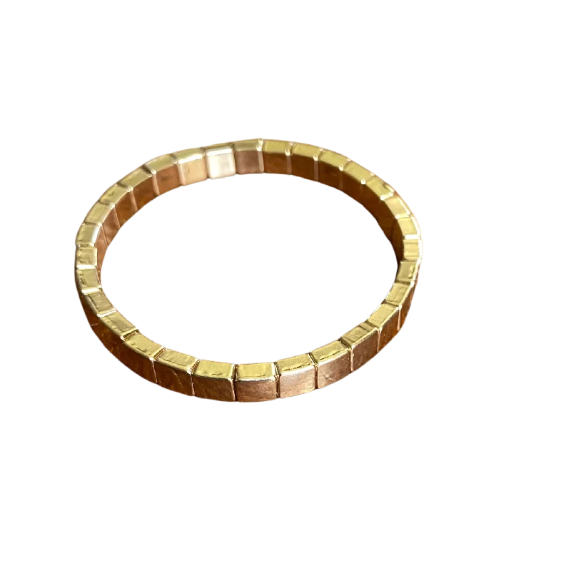 silver infinity knot ring Esme Gold Boxy Square Tile Bracelet