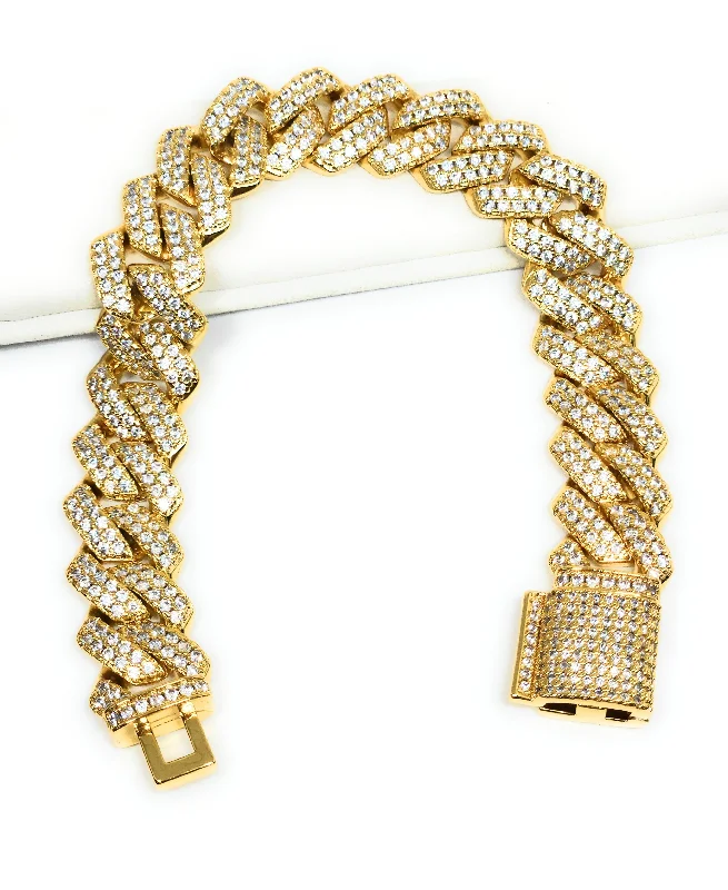 thin silver chain necklace Gold Plated MIAMI CUBAN LINK EDGE ICED OUT CZ Bracelet 7" 14MM Width thin silver chain necklace Gold Plated MIAMI CUBAN LINK EDGE ICED OUT CZ Bracelet 7" 14MM Width