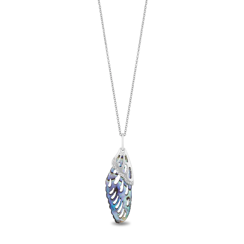 dainty rose gold anklet Hallmark Fine Jewelry Butterfly Wing Pendant in Aurora Borealis Blue Carved Mother of Pearl and Sterling Silver with Diamonds