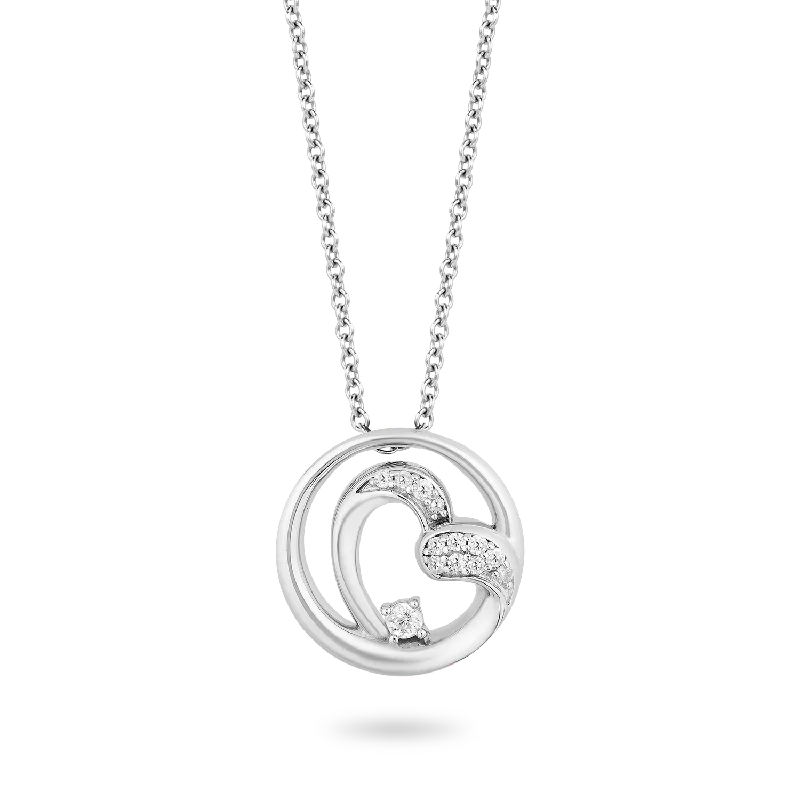 elegant drop earrings wedding Hallmark Fine Jewelry Circle of Love Heart Pendant in Sterling Silver  with Diamond Accents