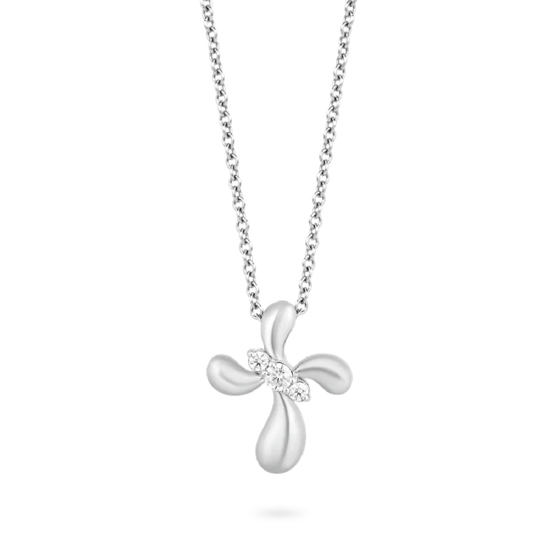 celestial moonstone ring gold Hallmark Fine Jewelry Contemporary Cross Pendant in Sterling Silver with 1/10 Cttw of Sparkling Diamonds in