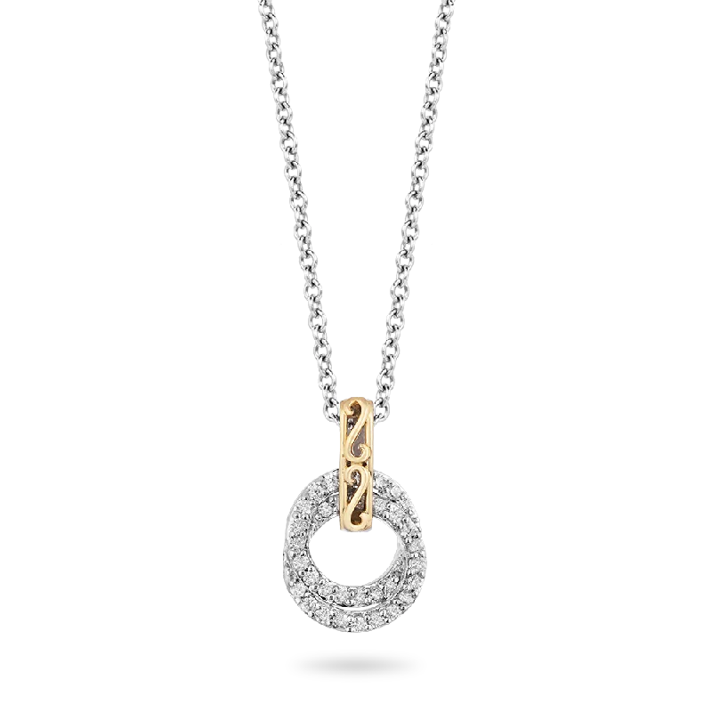 sterling silver arrow ring Hallmark Fine Jewelry Diamond Eternity Ring Pendant in Sterling Silver and 14K Yellow Gold
