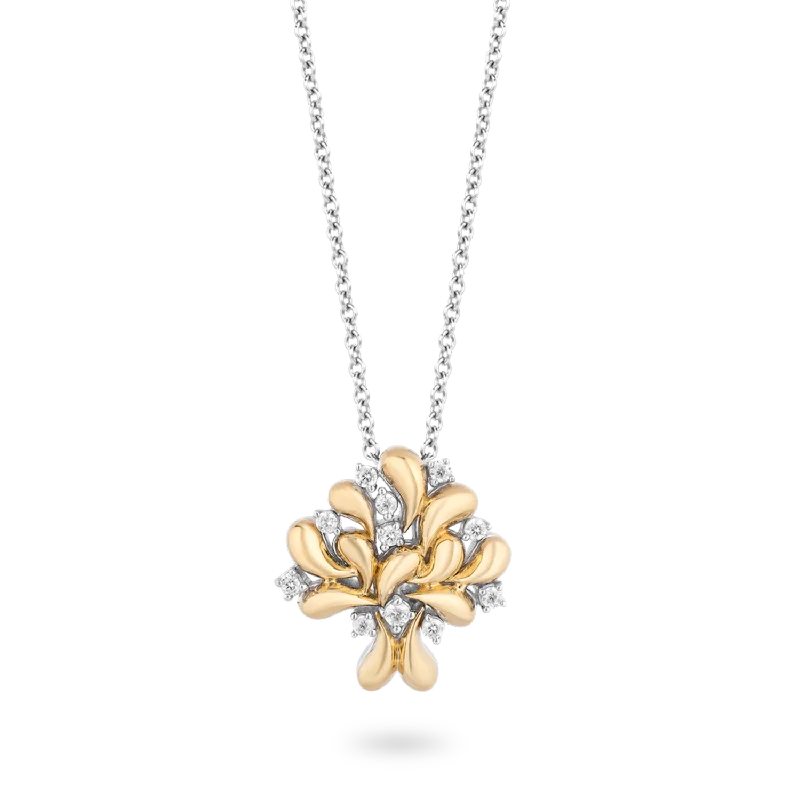 minimalist rose gold stacking rings Hallmark Fine Jewelry Family Tree Pendant in Sterling Silver and 14K Yellow Gold with 1/10 Cttw of Diamonds