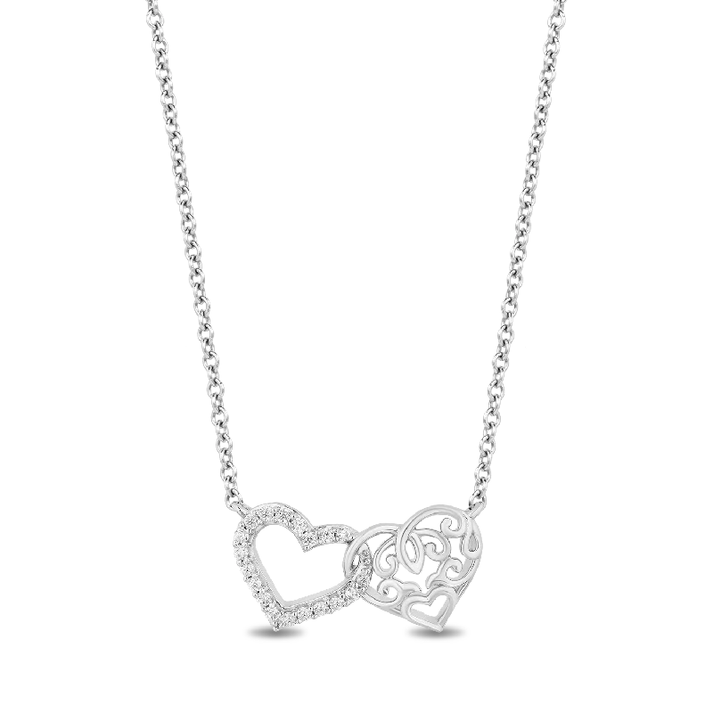 hammered gold disc necklace Hallmark Fine Jewelry Heart To Heart Sterling Silver Necklace with Diamonds hammered gold disc necklace Hallmark Fine Jewelry Heart To Heart Sterling Silver Necklace with Diamonds