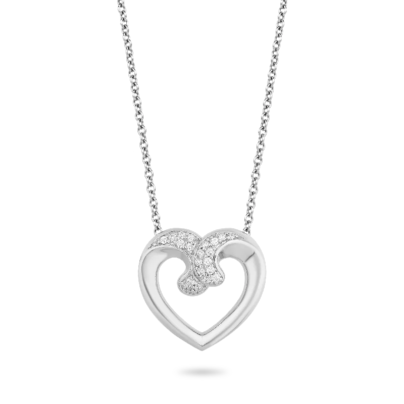 handcrafted silver cross pendant Hallmark Fine Jewelry Hugging Heart Pendant in Sterling Silver with 1/6 Cttw of Diamonds