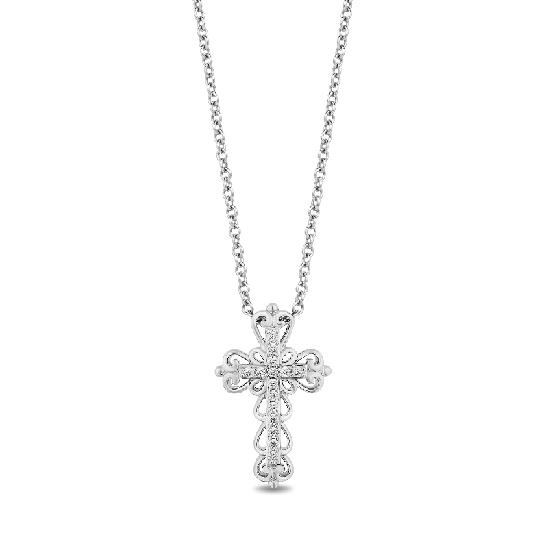 sleek black titanium ring Hallmark Fine Jewelry Lacy Cross Pendant in Sterling Silver with Diamonds