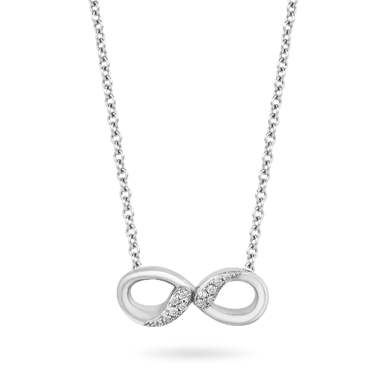 unique silver branch ring Hallmark Fine Jewelry Modern Infinity Pendant in Sterling Silver with Diamond Accents