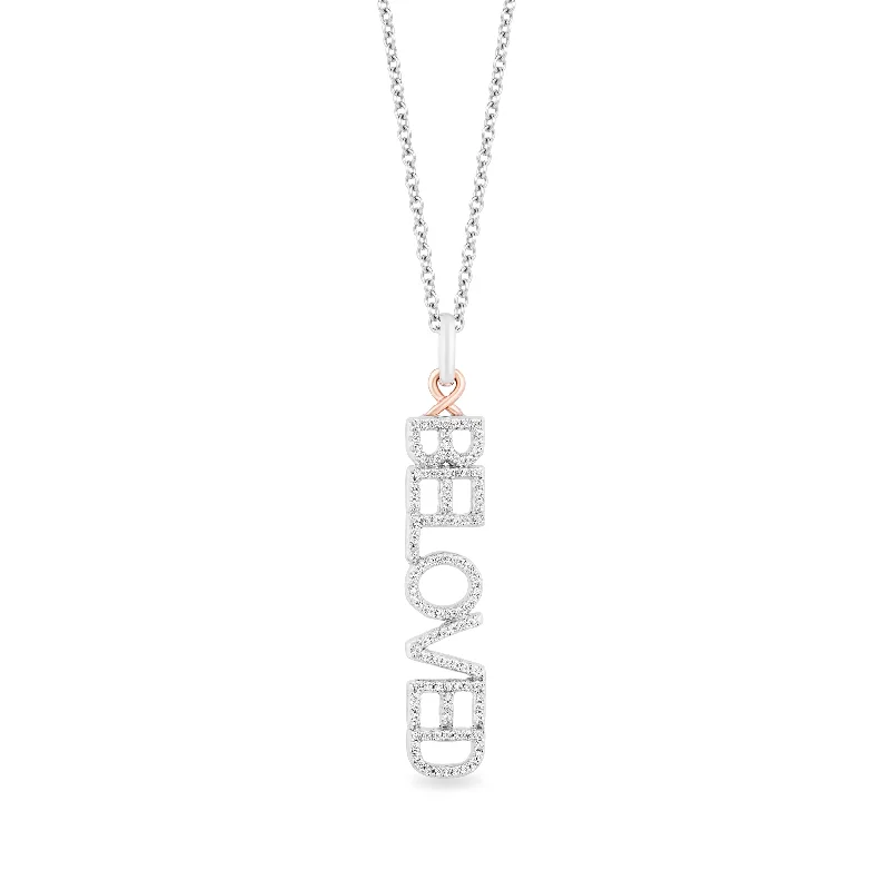 amethyst gemstone engagement ring Hallmark Fine Jewelry Sterling Silver and 10K Rose Gold Beloved Editorial Pendant Necklace with Diamonds