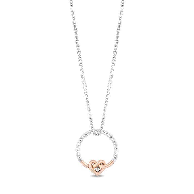 sterling silver herringbone chain Hallmark Fine Jewelry Sterling Silver and 10K Rose Gold Infinity Heart Pendant Necklace with Diamonds
