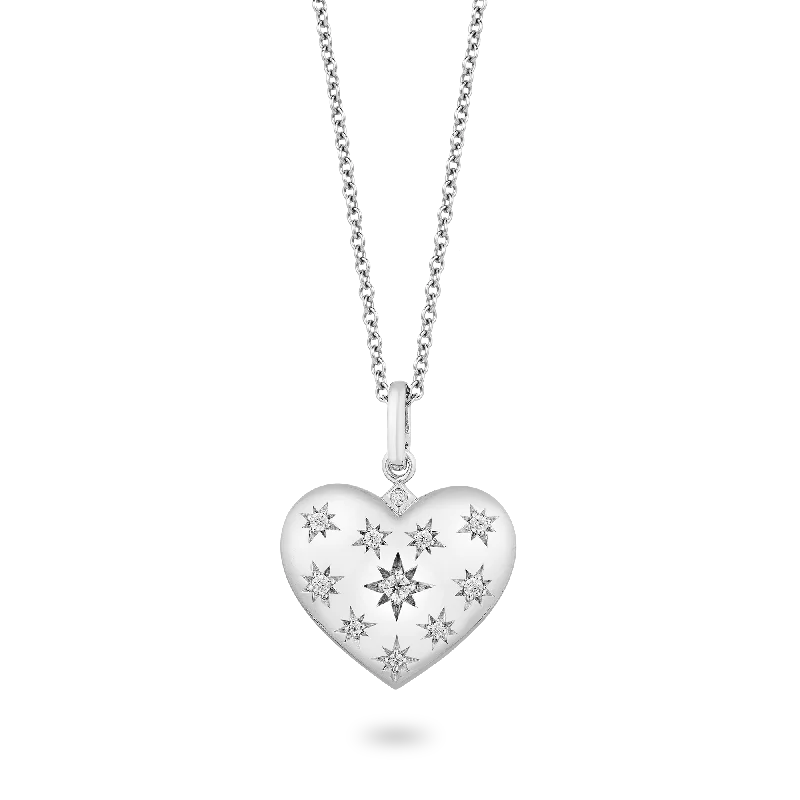 real tourmaline birthstone ring Hallmark Fine Jewelry Superstar Heart Pendant in Sterling Silver with Diamond