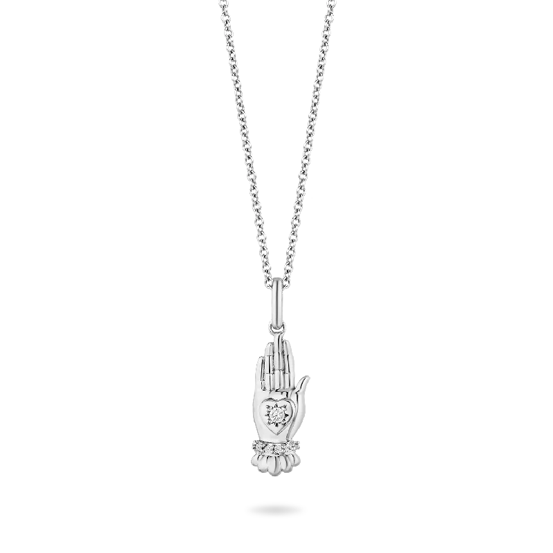 adjustable charm bracelet sterling silver Hallmark Fine Jewelry Take My Heart Pendant in Sterling Silver with Diamonds