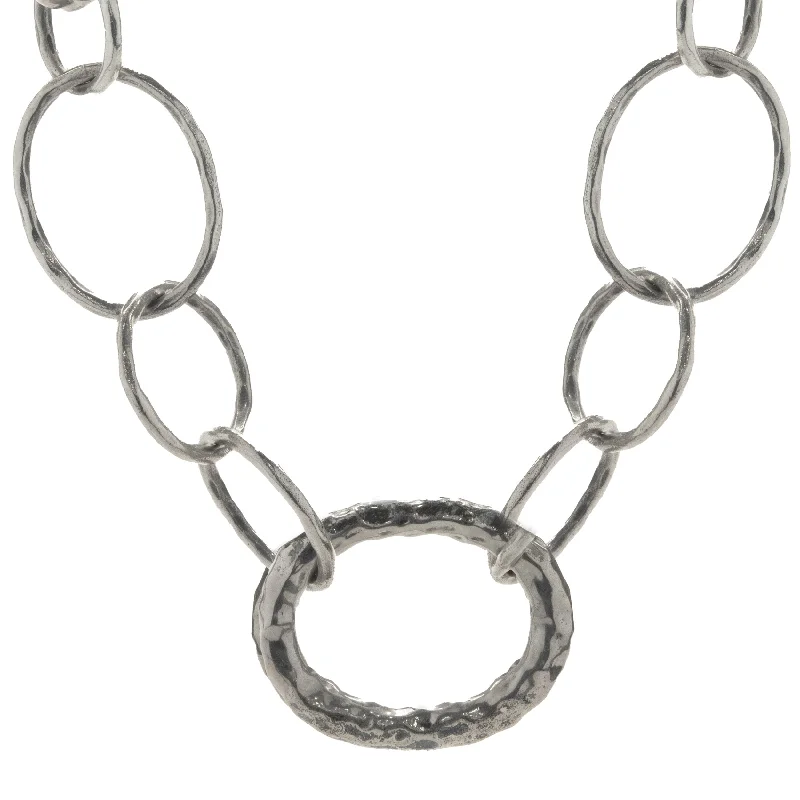 vintage pearl cluster earrings Ippolita Sterling Silver Hammered Circle Link Necklace