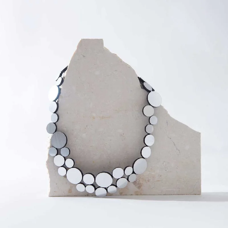 statement gold cuff earrings Fizz Abstraction Necklace Silver