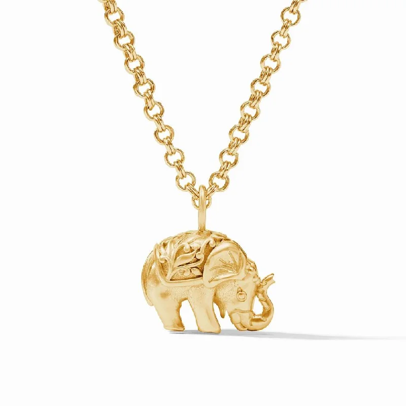 emerald cut diamond wedding ring Julie Vos Elephant Pendant Necklace