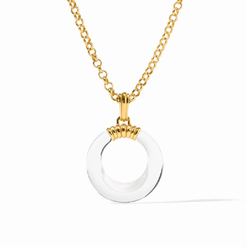 modern geometric silver ring Julie Vos Madison Statement Pendant Necklace