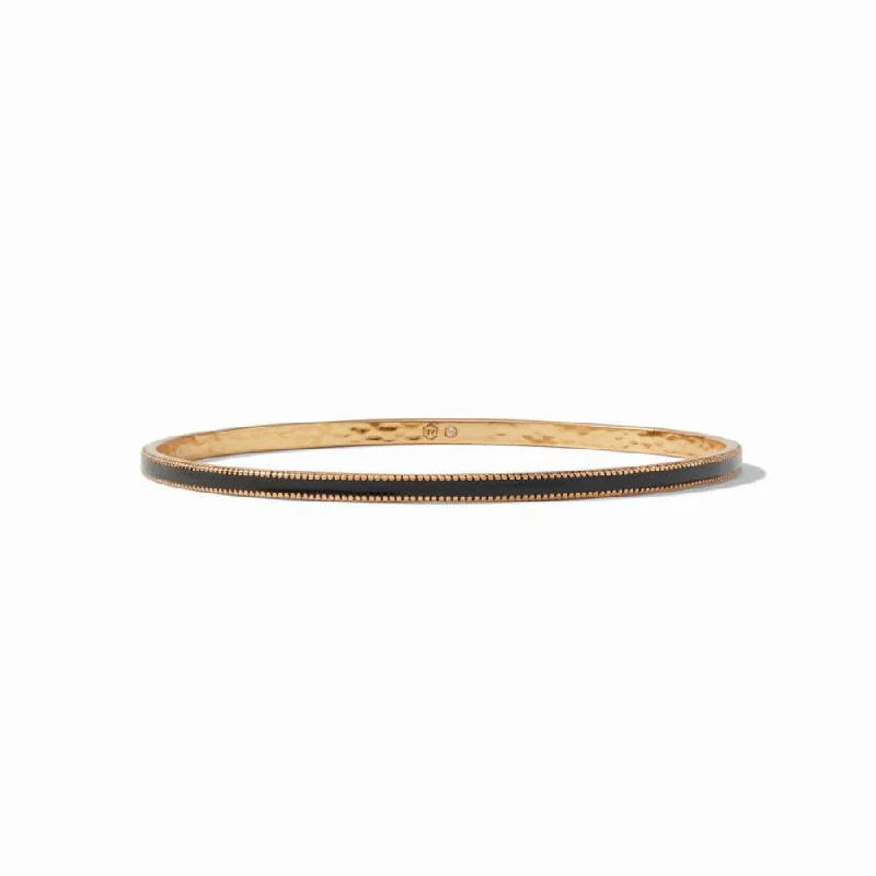 men’s black diamond cufflinks Julie Vos Marseille Bangle in Obsidian Black