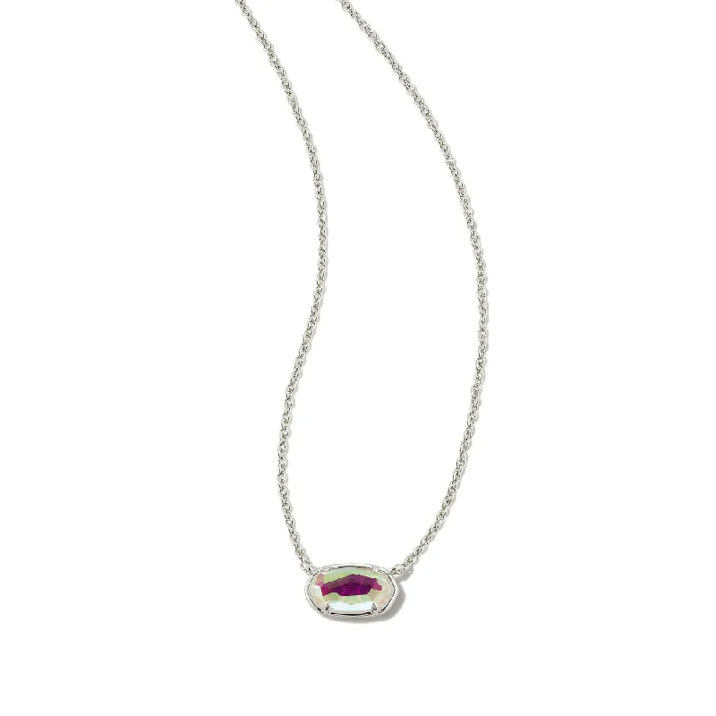 celestial sun and moon earrings Kendra Scott Grayson Silver Pendant Necklace In Dichroic Glass