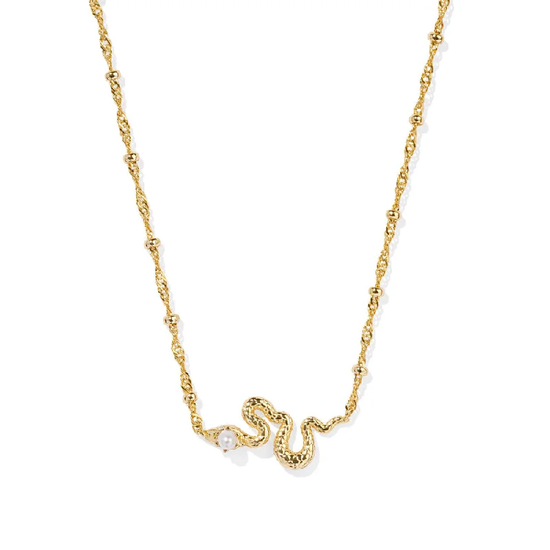 handcrafted gemstone toe ring Kendra Scott Lyle Snake Short Pendant Necklace