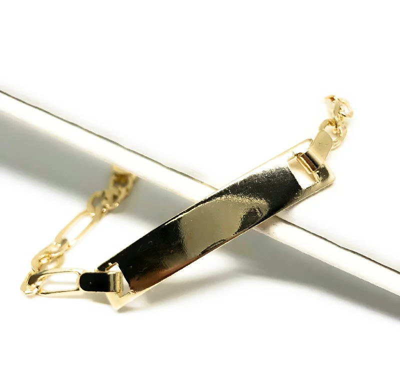 dainty gemstone chain bracelet Kids’s Ages 7-13 Gold Plated ID Bracelet 6” 3mm Width Esclava dainty gemstone chain bracelet Kids’s Ages 7-13 Gold Plated ID Bracelet 6” 3mm Width Esclava