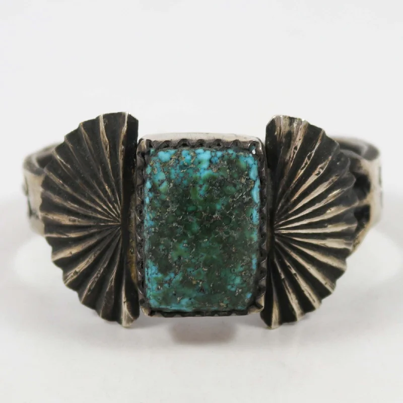 delicate gold band ring Kingman Turquoise Cuff