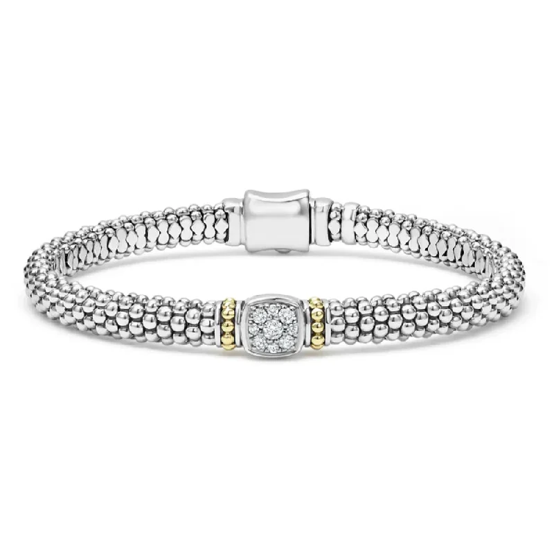 unique gemstone cocktail ring Lagos Rittenhouse Diamond Caviar Bracelet, 6mm