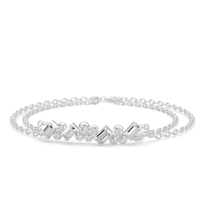 pearl and gold chain earrings Lands Collection "Ice" Bracelet