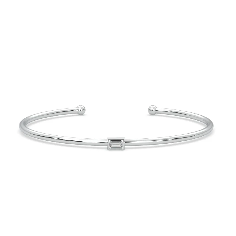 modern baguette diamond ring Lands Collection "Ice" Bracelet