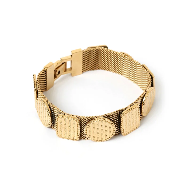 men’s hammered titanium ring Lola Gold Bracelet