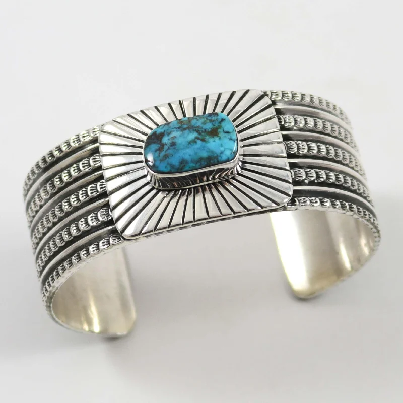sterling silver infinity loop ring Lone Mountain Turquoise Cuff