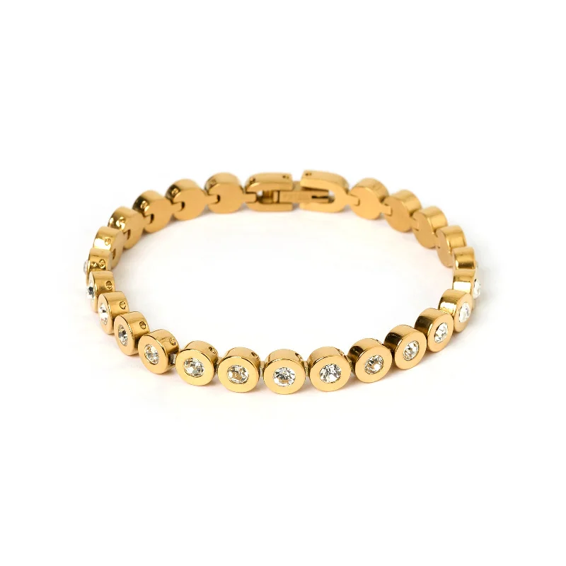vintage Victorian brooch pin Maeve Gold Bracelet - Stone