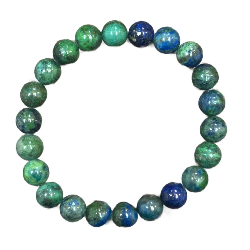emerald-cut aquamarine necklace Malachite Azurite 8mm Bracelet