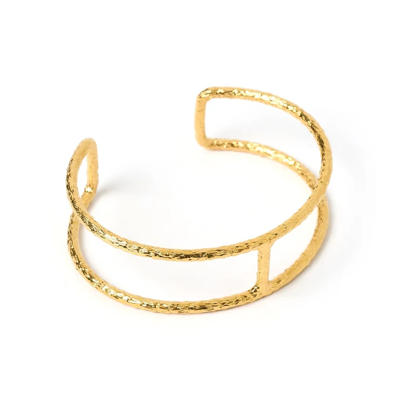 classic pearl choker necklace Maya Gold Cuff Bracelet