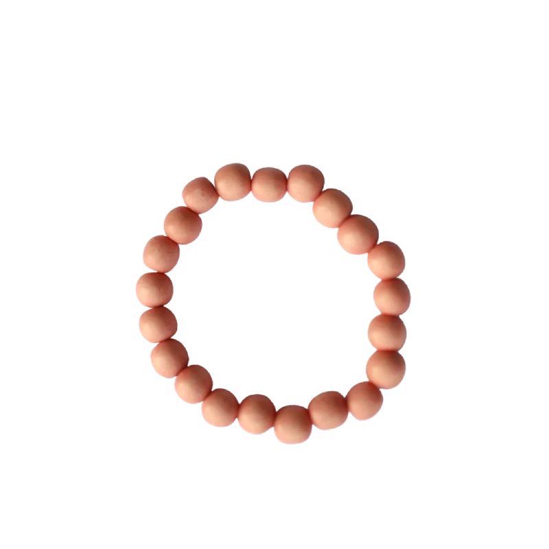 solid gold disc charm bracelet Melon Wood 10mm Bracelet