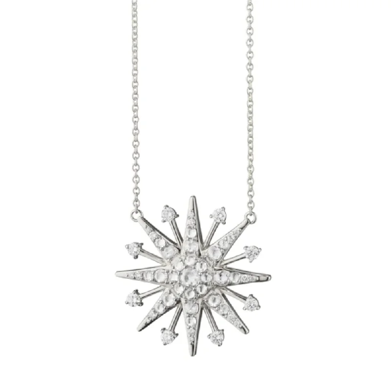 dainty sapphire stacking rings Monica Rich Kosann Silver & White Sapphire Star Necklace
