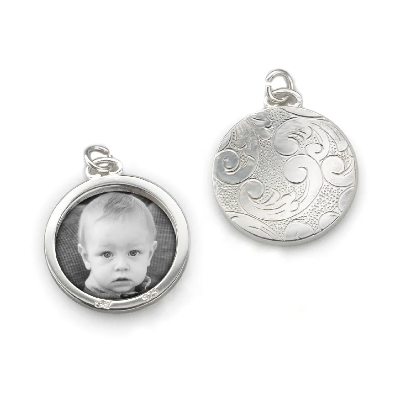 personalized hand-stamped bar ring Monica Rich Kosann Sterling Silver Floral Half Locket