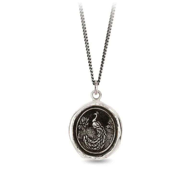 rose gold anklet chain Peacock Talisman Necklace