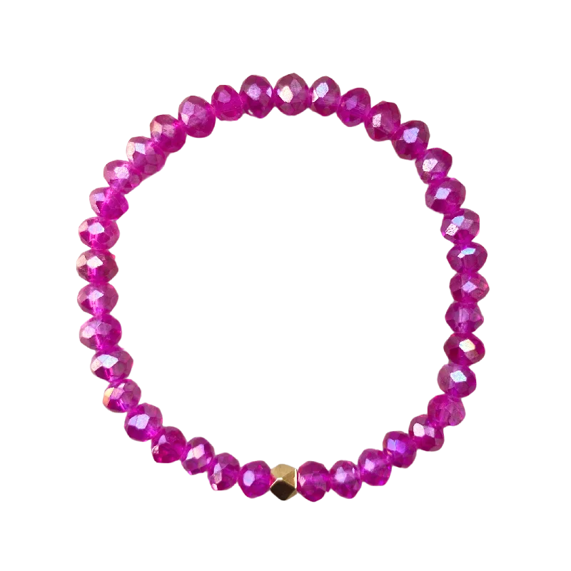 gothic black onyx ring men Fuschia 5 AB Faceted Rondelle 6mm Bracelet