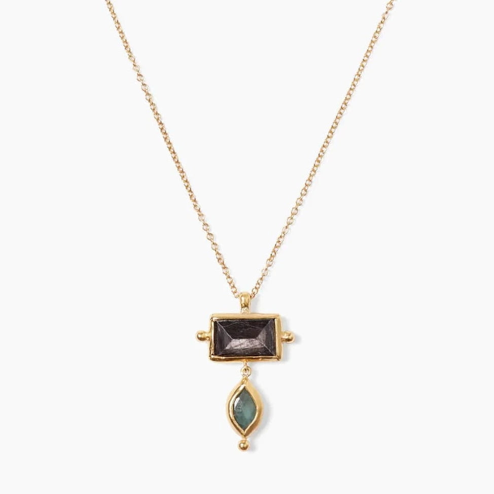adjustable gemstone choker Levi Necklace Hypersthene Mix