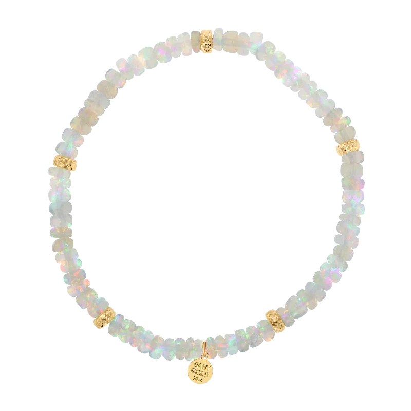 adjustable gemstone choker Opal Beaded Bracelet