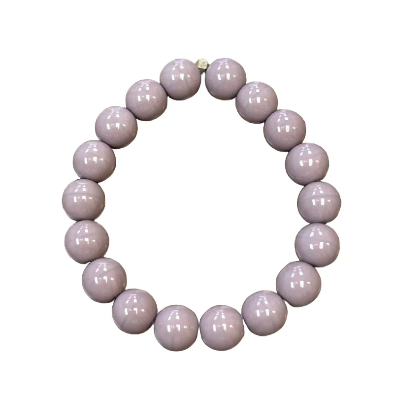 boho beaded statement necklace Opaque Purple Druk 10mm Bracelet