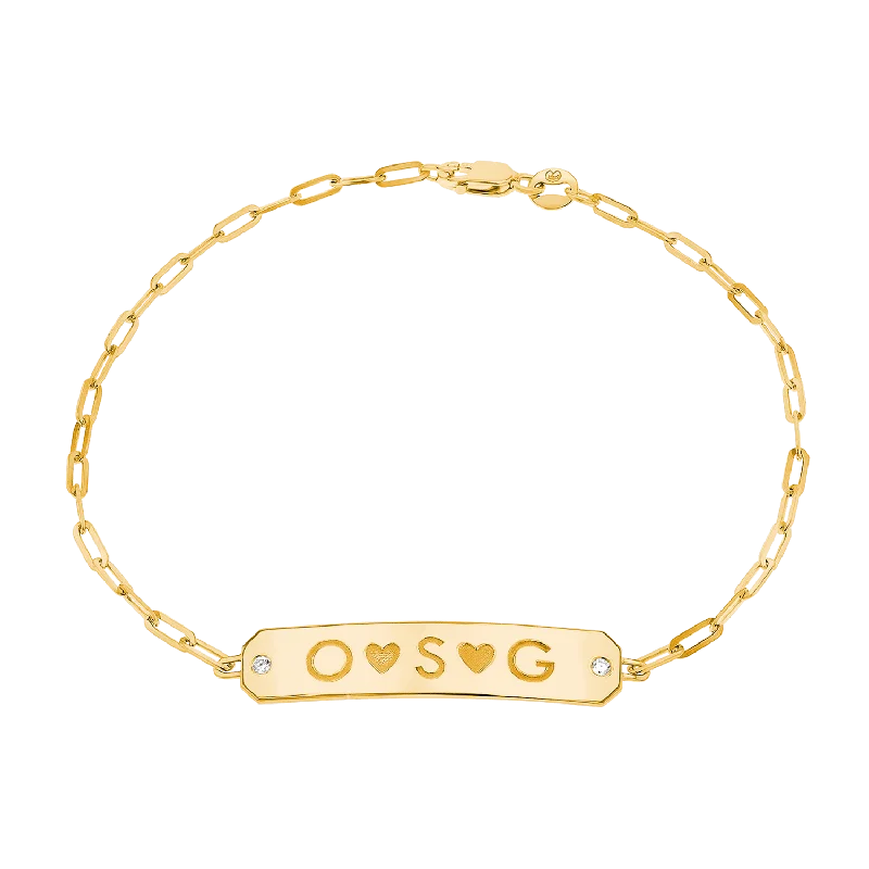 tiny star constellation bracelet Paper Clip Chain Diamond ID Bracelet