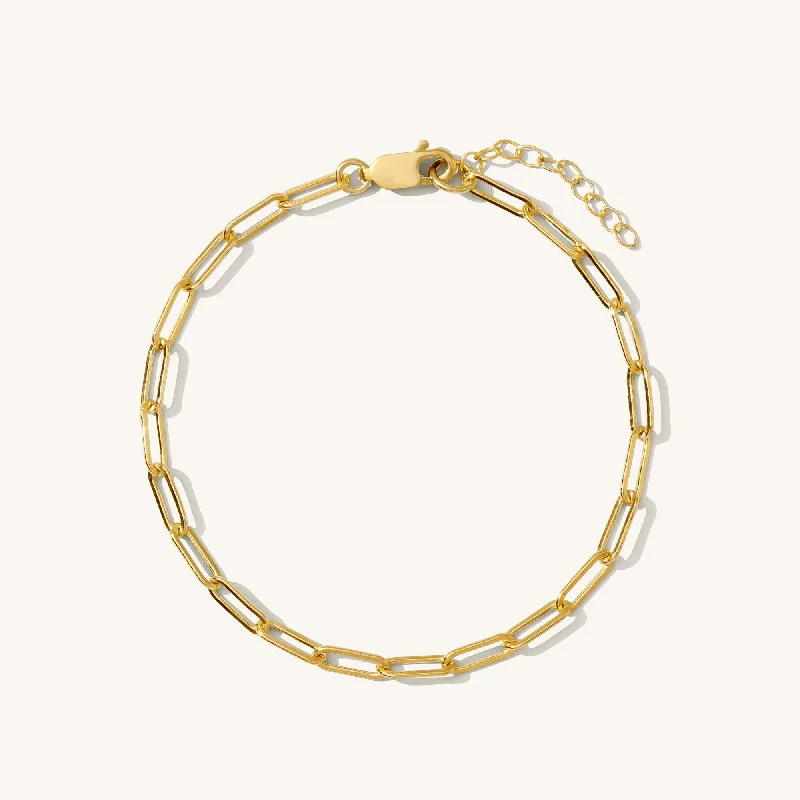 emerald cut diamond wedding ring Paperclip Chain Bracelet