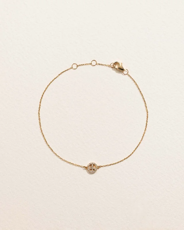 bold statement ring chunky Pavé Peace Bracelet