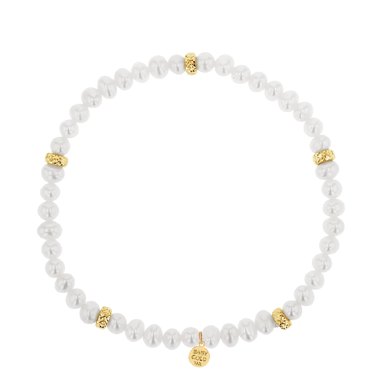 celestial moon and stars ring Pearl Beaded Bracelet